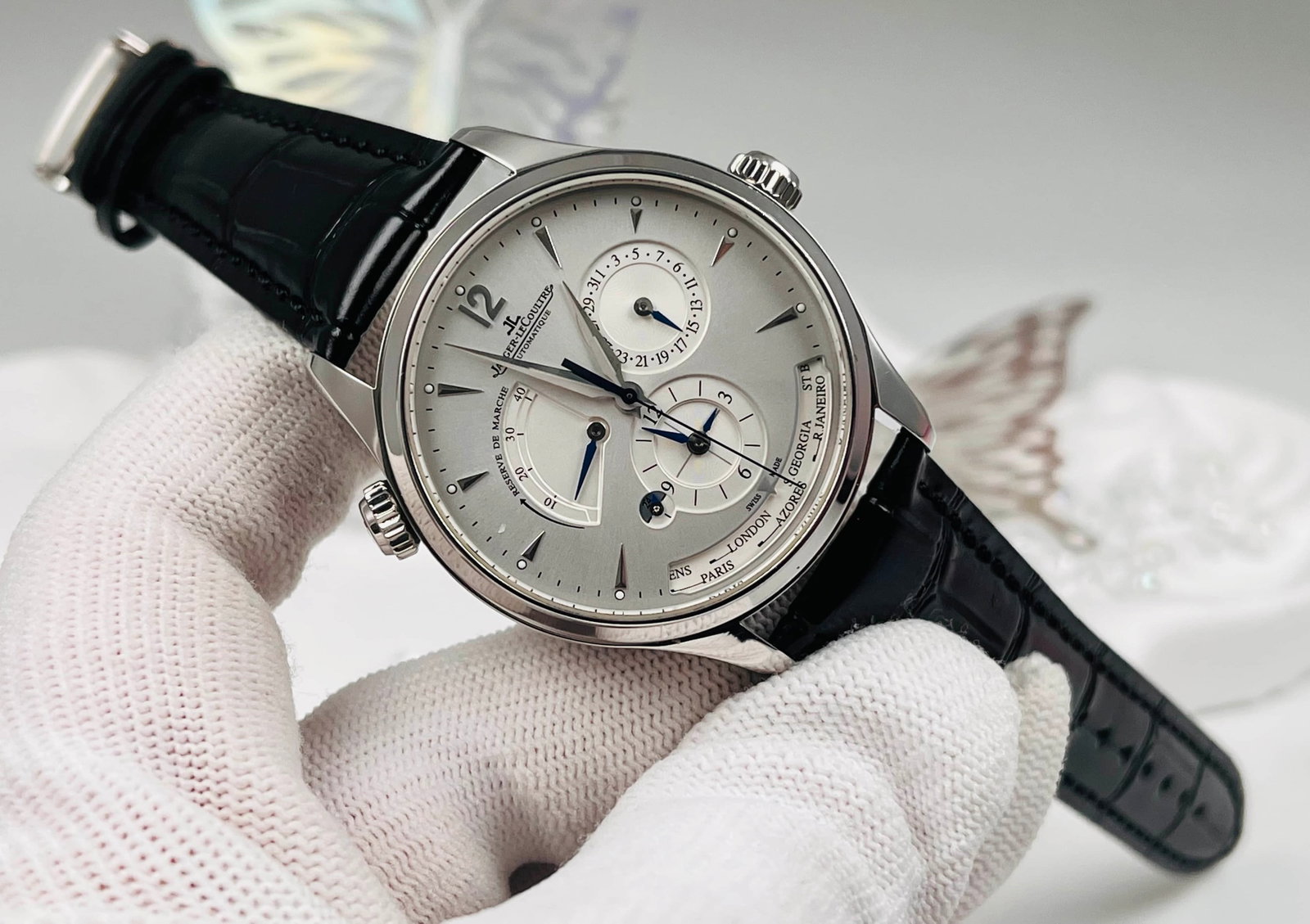 Jaeger-lecoultre. Master Series 1428421 Geographer Automatic Mechanical Men's Watch (1 of 4)