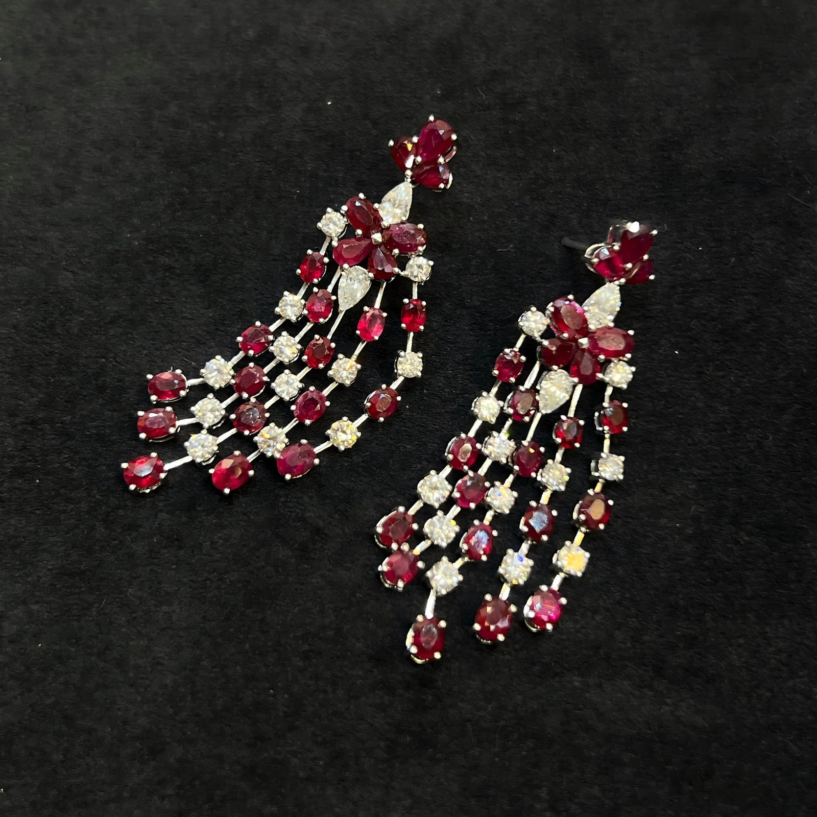 Ruby tassel earrings (1 of 1)