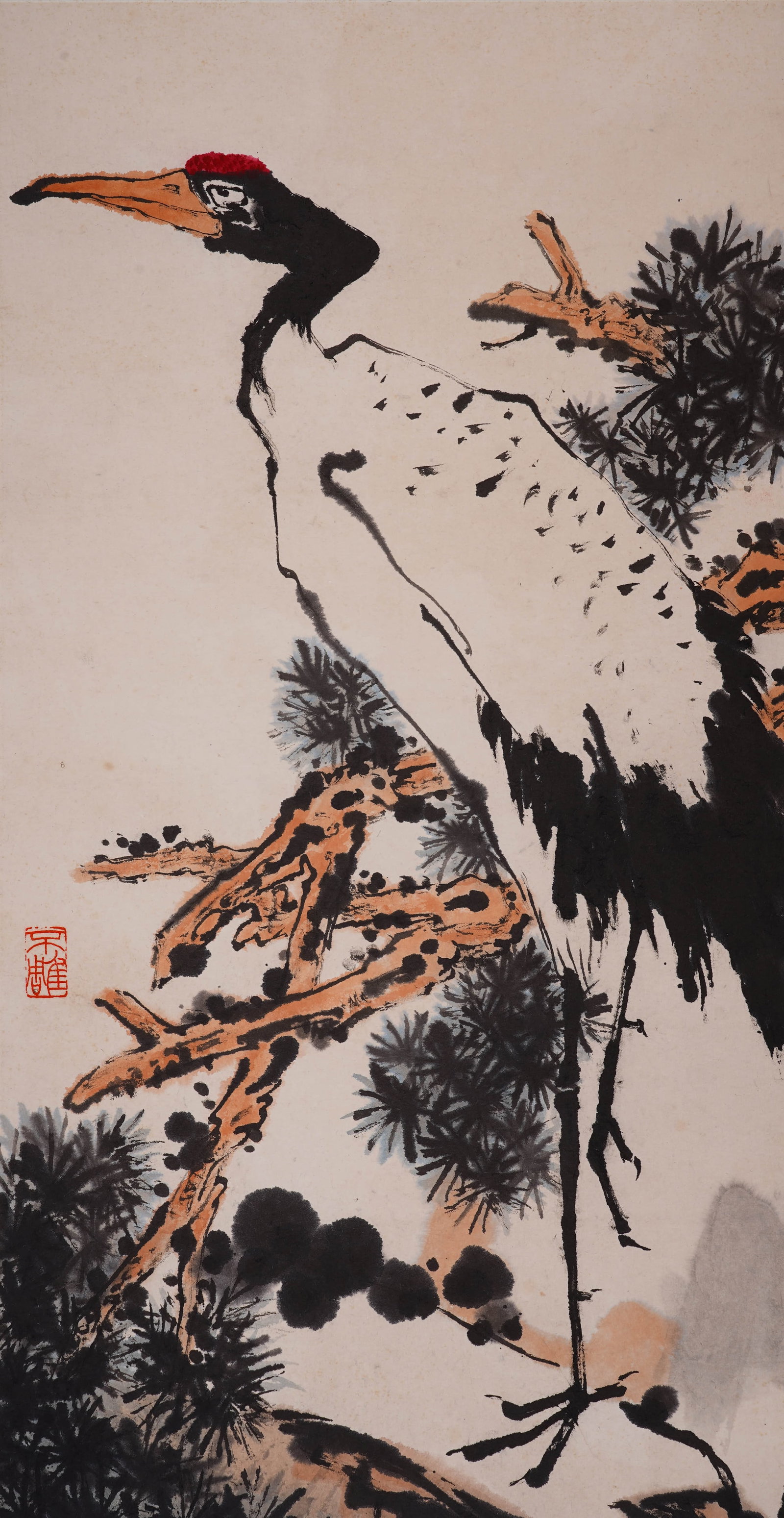 Pan Tianshou pine crane - 7
