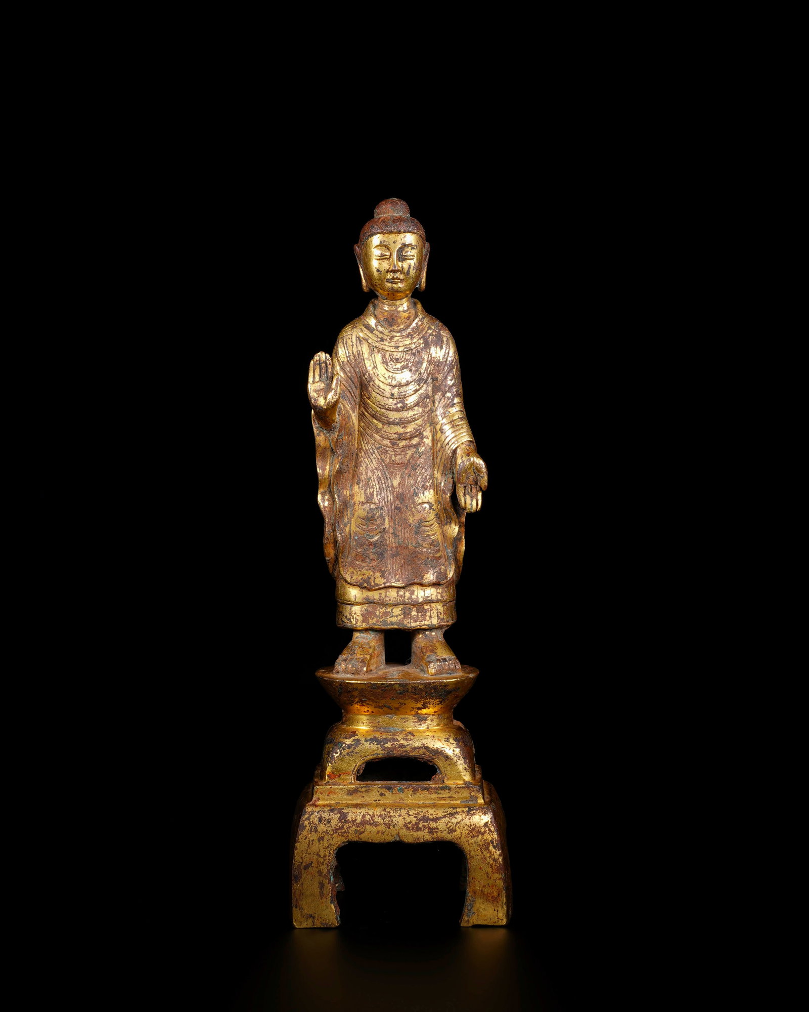 Statue of Sakyamuni in Sui Dynasty: L:6.2cm H:20.8cm