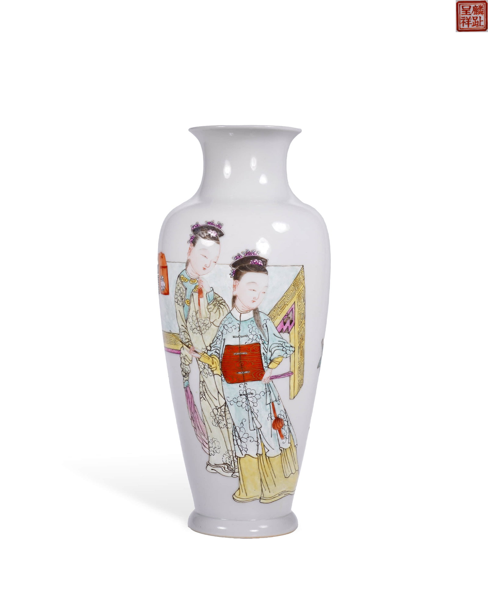 Qing fen Cai Shi baby girl drama picture appreciation bottle: L:8cm H:19.6cm