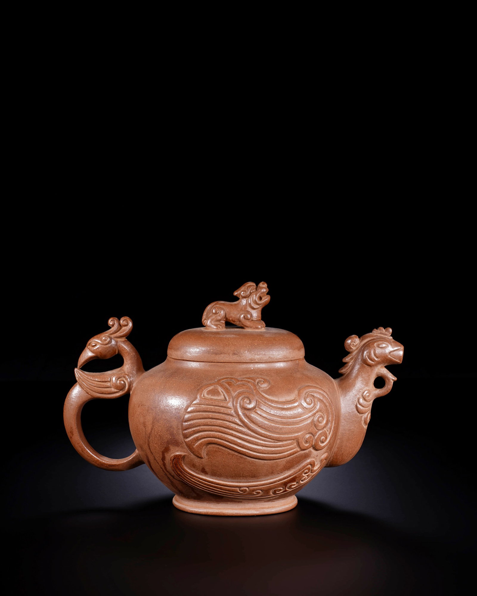Qing Chen Mingyuan Longfeng pattern teapot - 3