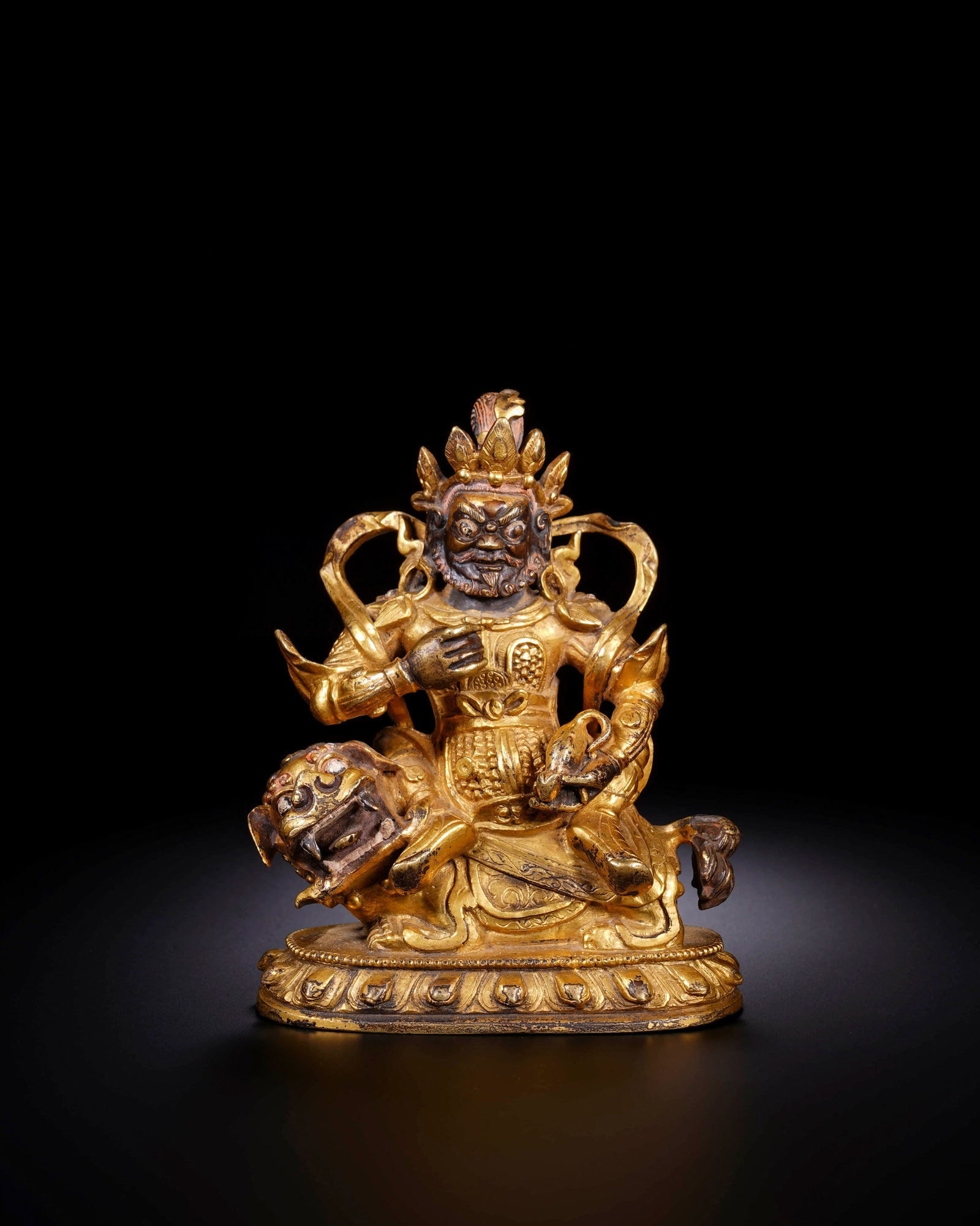 Qingganlong bronze gilt treasure king (1 of 5)