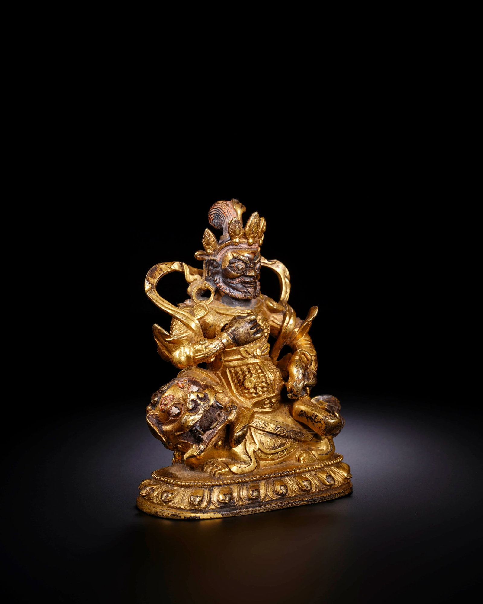 Qingganlong bronze gilt treasure king - 2