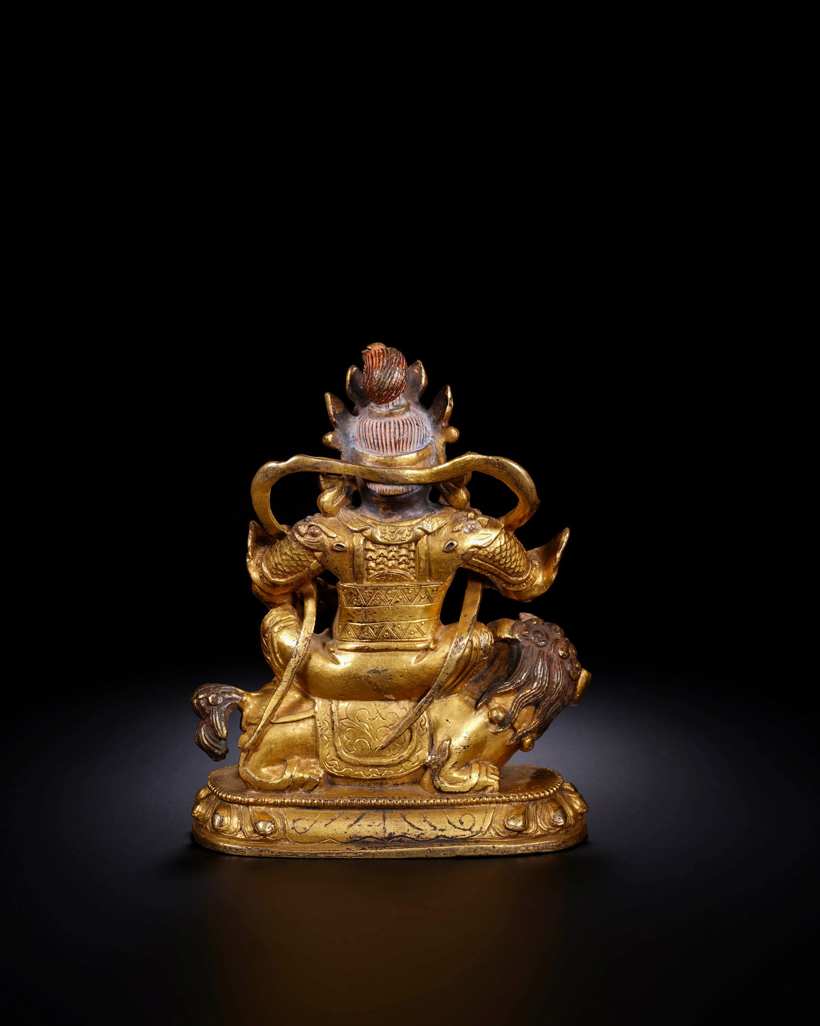 Qingganlong bronze gilt treasure king - 4