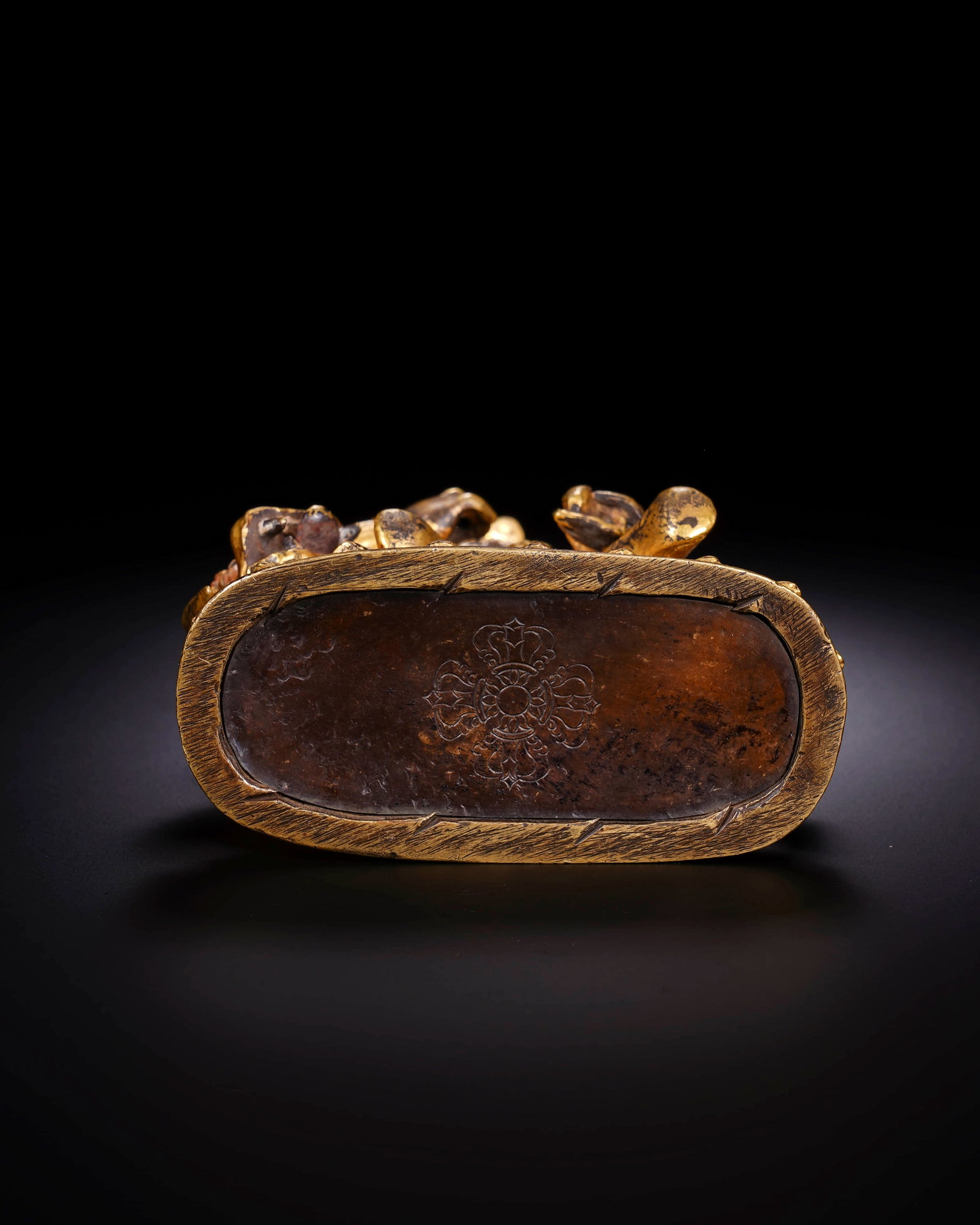 Qingganlong bronze gilt treasure king - 5
