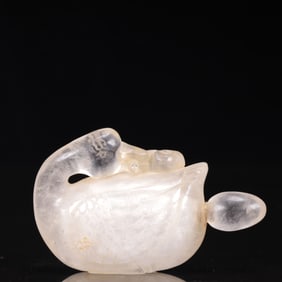 An Exquisite Crystal Goose Ornament