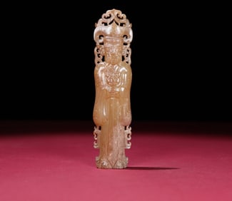 An Exquisite White Jade Figure Pendant