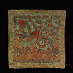 An Exquisite Embroidery Phoenix Pattern Civil Official Rank Badges