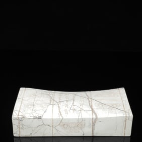 An Archaic Liangzhu Culture White Chicken Bones Animal Mask Pillow