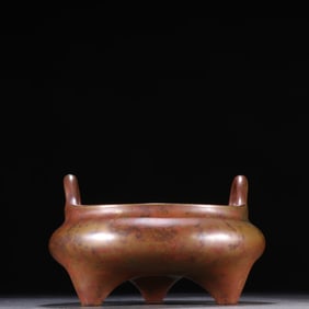 An Exquisite Bronze Double-Ears and Tripod Censer