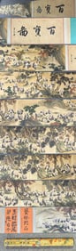 A Chinese Hand Scroll Ink Painting of Panda on Paper,Zhang Daqian