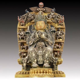 A Solemn Gilt Bronze Statue of Bodhisattva