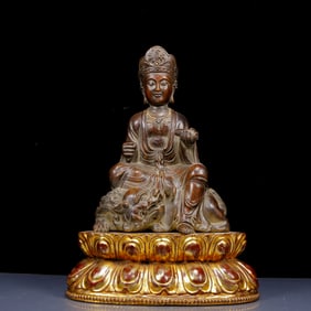 A Rare Eaglewood Statue of Samantabhadra