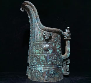 A Huge Bronze Beast-Face Pattern Cup