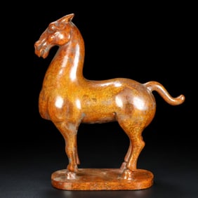 An Exquisite Gaogu Jade Horse Ornament