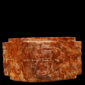 An Exquisite Gaogu Jade Beast-Face Pattern Cong