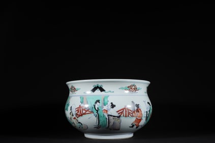 An Exquisite Doucai Character and Story Pattern Jar