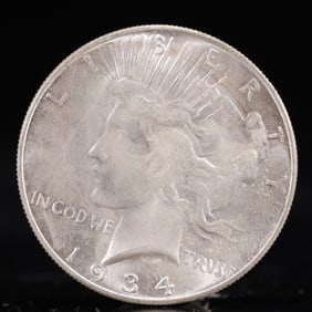 Liberty In God We Trust 1934 Sterling Silver One Dollar Coin