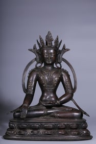 A Rare Bronze Statue of Sakyamuni