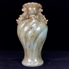 An Exquisite Ru yao Double-Ears Vase