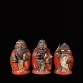 A Set of Fine Shiwan yao Figure Ornaments