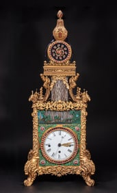 A Fine Gilt Bronze Inlaid Gems clocks Ornament