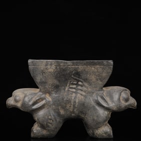 An Archaic Hongshan Culture Greenish Jade Animal Ornament