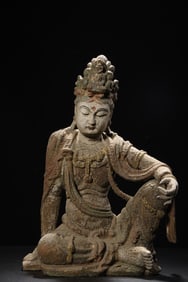 An Exquisite Camphor wood Statue of Avalokitesvara