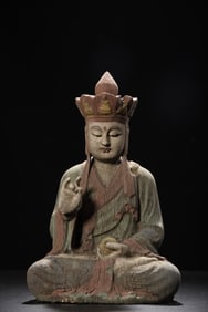 An Exquisite Camphor wood Statue of Bodhisattva