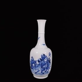 A Exquisite Blue and White Figure and Story Pattern Vase
