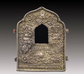 A Rare Bronze Flower Pattern Niche