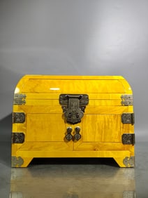 A Rare Golden Nanmu Jewelry Box