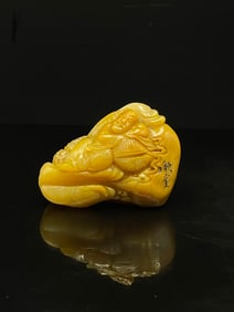 An Exquisite Shoushan Stone Figure Pattern Seal