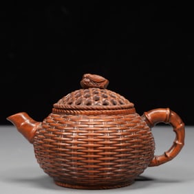 An Exquisite Boxwood Teapot