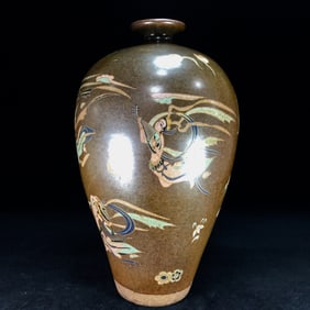 An Exquisite Jian yao Painted Color Figure Pattern Vase