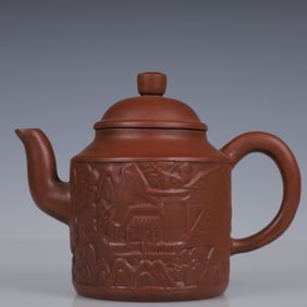 An Exquisite Purple Sands Landscape Pattern Teapot