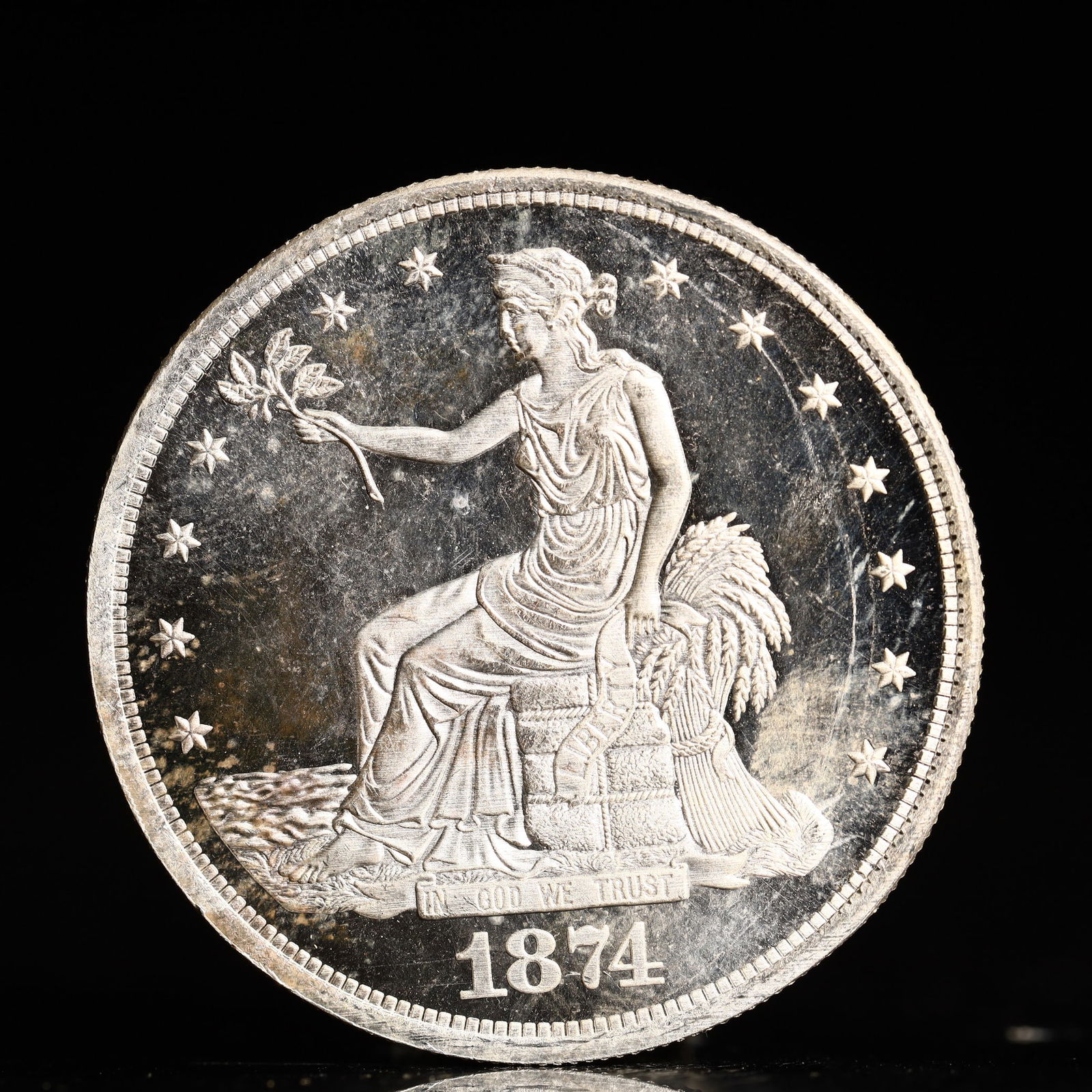 USA Trade Dollar 1874 Coin (1 of 2)
