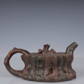 An Exquisite Purple Sands Figure Teapot