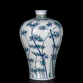 A Rare Doucai Bamboo Pattern Vase