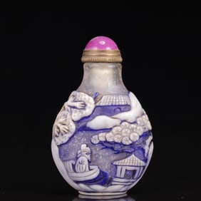 An Exquisite Glass Figure Pattern Snuff Bottle