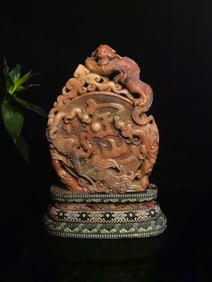An Exquisite Tianhuang Stone Auspicious Beast Seal