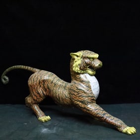 A Huge Cloisonne Tiger Ornament