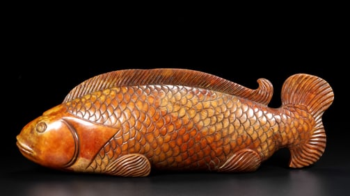 An Exquisite Gaogu yu Koi Ornament