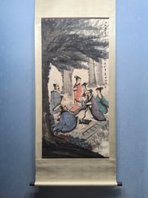A Chinese Vertical Scroll Ink Painting of Figure on Paper