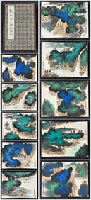 A Chinese Album Ink Landscape on Paper