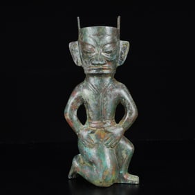 An Archaic Bronze Figure Ornament,with Inscription