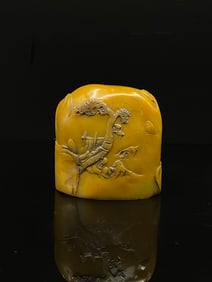 An Exquisite Shoushan Stone Landscape and Figure Pattern Seal