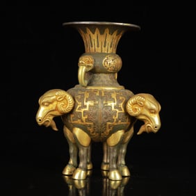 An Exquisite Gilt Silver Beast-Ears Sheep Cup