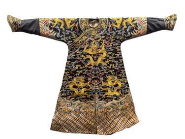 A Rare Brocade Embroidery Imperial Robe